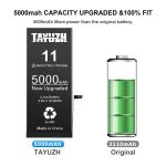 باتری آیفون 11 ارتقا یافته برند TAYUZH - Image 3
