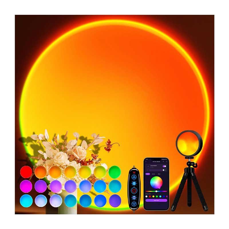 Sunset-Projector-With-Remote-Control پروژکتور غروب خورشید ۳۶۰ درجه برند Tsrarey مدل T3 - Image 1