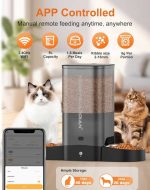 ظرف غذای حیوانات اتوماتیک HoneyGuaridan  ظرفیت 5 لیتری برای دو گربه - Image 5