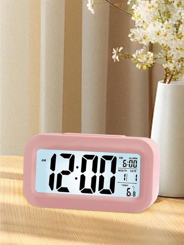 2-2.jpg ساعت زنگدار دیجیتال LED رنگ صورتی - Image 1