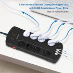 چندراهی محافظ نوسان برق IECOPOWER با ۴ پورت USB - Image 7