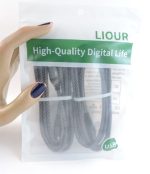 کابل‌ شارژر بافته‌شده تایپ C به  USB برند  LIOUR پک دوعددی - Image 4