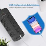 چندراهی محافظ نوسان برق IECOPOWER با ۴ پورت USB - Image 5