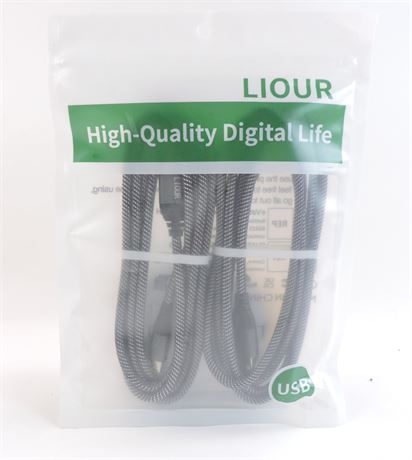 4-40.jpg کابل شارژر بافتهشده تایپ C به USB برند LIOUR پک دوعددی - Image 1