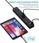 چند راهی برق و شارژر USB برند KENSOU دارای 4 یورت USB - Image 4