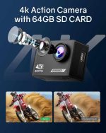 دوربین ورزشی اکشن TIMNUT با کیفیت 4K با سرعت 60 فریم بر ثانیه ضد آب 40 متری زیر آب - Image 2