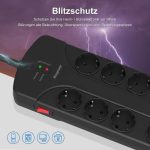 چندراهی محافظ نوسان برق IECOPOWER با ۴ پورت USB - Image 2
