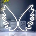 تابلوهای نئون اکریلیک با قابلیت اتصال USB از برند موویک Angel Wing (16 در 13 اینچ)