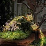 آبپاش با چراغ فانوس‌های خورشیدی آویز Solar Watering Can  بسته ۲ عددی - Image 8