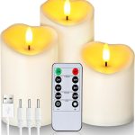 شمع‌ LED بدون شعله سه تایی قابل شارژ Homemory