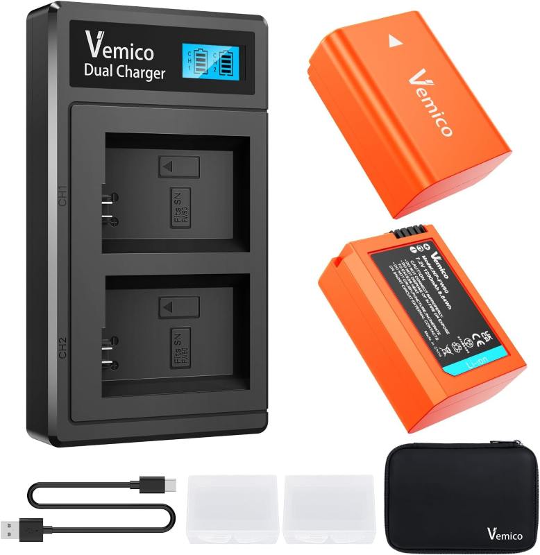 1-6.jpg کیت دو باطری و شارژر برای سونی Vemico NP-FW50 - Image 1