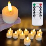 شمع‌های LED باتری‌دار با ریموت کنترل پک 12 عددی مدل zdtykcl-ty