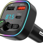 پخش کننده اف ام خودرو فرستنده بلوتوث و شارژر 20W