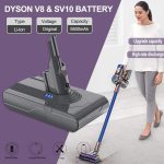 باتری جارو شارژی دایسون Dyson برند LONG FIT مدل V8 ، ۶۵۰۰ میلی‌آمپر ساعت 21.6V - Image 6