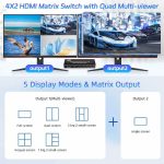سوئیچ  اسپلیتر چند نمایشگره MATRIX 4K HDMI - سوئیچ ماتریسی 4x2 - Image 4