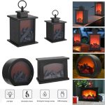 شومینه دکوری LED شعله شبیه‌سازی EMDPBD با قابلیت شارژ USB و دکمه لمسی - Image 2