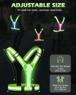جلیقه دوچرخه سواری و موتور سواری بازتابنده LED برند AEFIR مدل V010 - Image 4