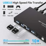 سوئیچ 4K   KVM HDMI برای ۱ مانیتور، ۴ کامپیوتر، EDID، 4K 60Hz - Image 5