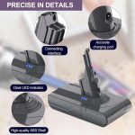 باتری جارو شارژی دایسون Dyson برند LONG FIT مدل V8 ، ۶۵۰۰ میلی‌آمپر ساعت 21.6V - Image 3