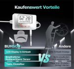 تهویه و هواکش دارای سنسور دما و رطوبت BUMSOU مدل  P117 سایز 100 میلی‌متری - Image 3