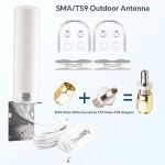 آنتن خارجی تقویت کننده مودم 4G 5G LTE مدل BOOBRIE با قدرت 10dBi و آداپتور SMA TS9 - Image 6