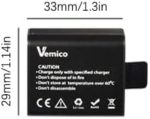 باتری دوربین اکشن Vemico، 3 عدد باتری دوربین اکشن ورزشی - Image 6