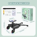 اسکیت دنباله کالسکه کودک با چرخ‌های چشمک‌زن LED - Image 4