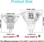 لامپ هالوژن MR16، 50 وات، قابل تنظیم نور، 12 ولت GU5.3 بسته 4 عددی - Image 2