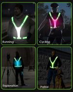 جلیقه دوچرخه سواری و موتور سواری بازتابنده LED برند AEFIR مدل V010 - Image 2