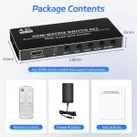 سوئیچ  اسپلیتر چند نمایشگره MATRIX 4K HDMI - سوئیچ ماتریسی 4x2 - Image 9
