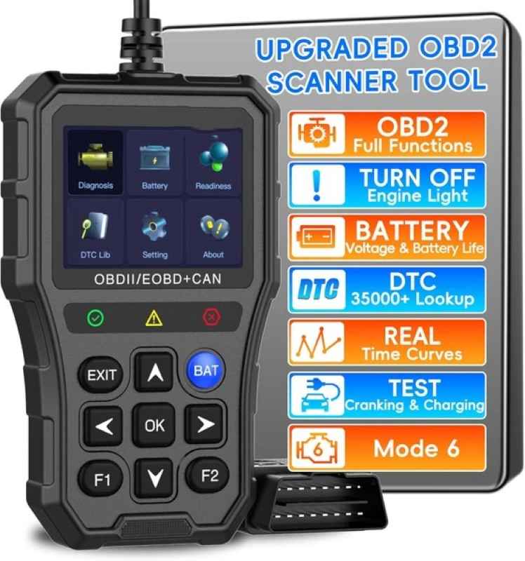 8-61-1-1.jpg دیاگ خودرو OBDII/EOBD+CAN عیب یاب خودرو مدل YM529 - Image 1