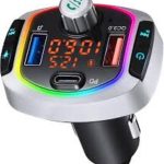 فرستنده بلوتوثی خودرو FM   با چراغ RGB و شارژ سریع QC3.0