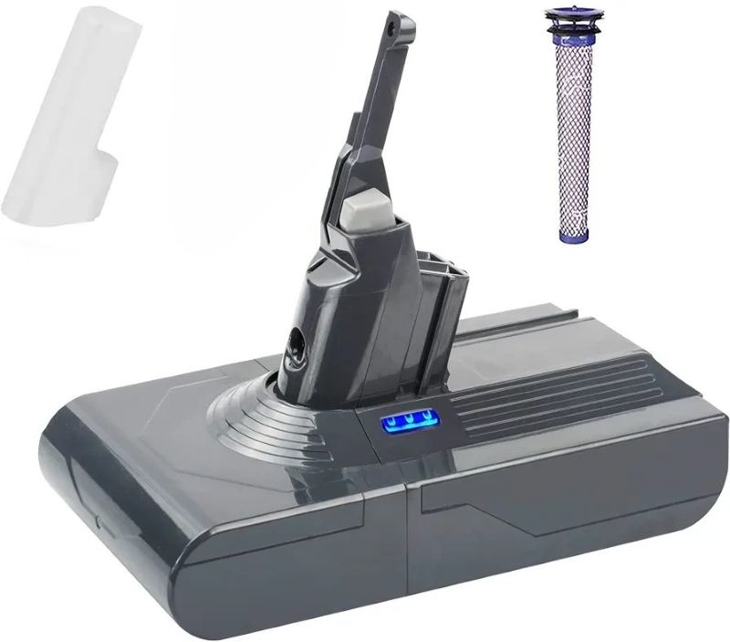 9-11.jpg باتری جارو شارژی دایسون Dyson برند LONG FIT مدل V8 ، ۶۵۰۰ میلیآمپر ساعت 21.6V - Image 1