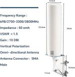 آنتن خارجی تقویت کننده مودم 4G 5G LTE مدل BOOBRIE با قدرت 10dBi و آداپتور SMA TS9 - Image 3