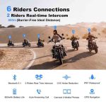 هدست کلاه کاسکت برند EJEAS V6 Pro Plus 6-riders (در حد نو) - Image 2