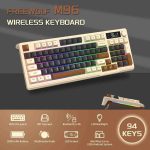 کیبورد گیمینگ بی سیم برند FREEWOLF M96 - تصویر 2