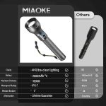چراغ قوه عالی شارژی برند MIAOKE DAWN XHP-90 - Image 6