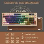 کیبورد گیمینگ بی سیم برند FREEWOLF M96 - تصویر 5