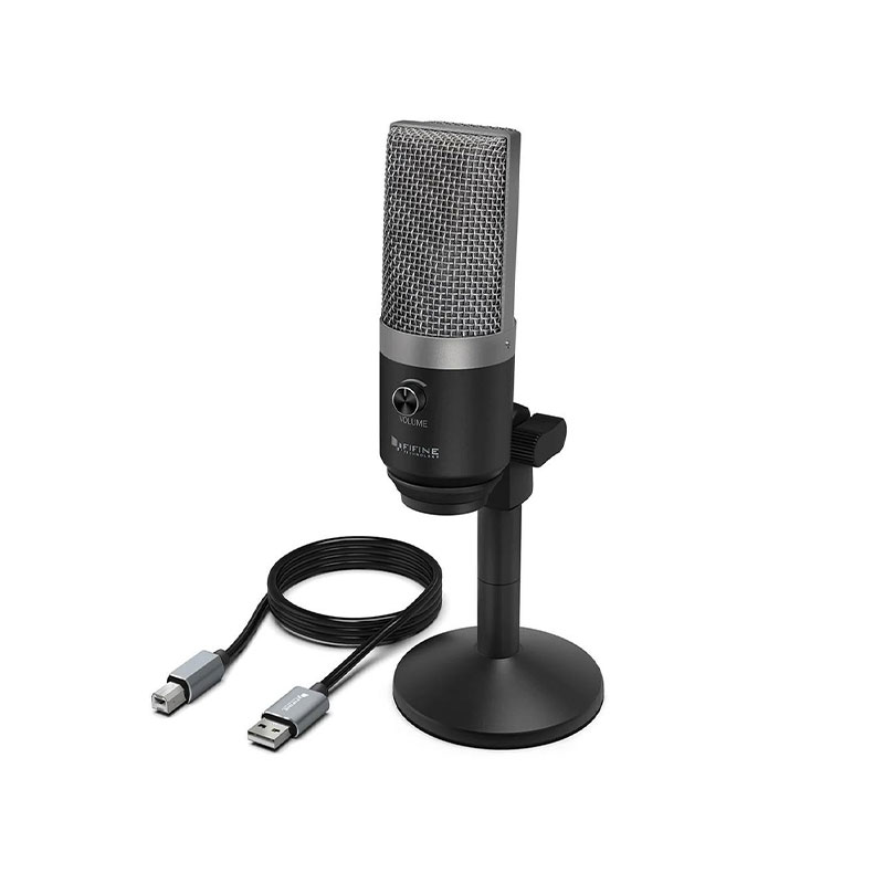 FIFINE-USB-microphone-with-monitoring-jack.jpg میکروفون USB FIFINE با جک مانیتورینگ - Image 1