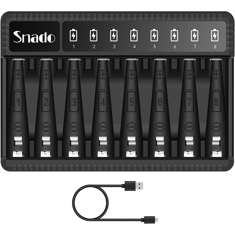 IGGSADXIrHi2tjx0mJ5lIZJ1xGEBjI726MrspzDbSXktGO5mHZ.jpg_800X800X70.jpg شارژر باتری 8 پورت Snado - تصویر 1