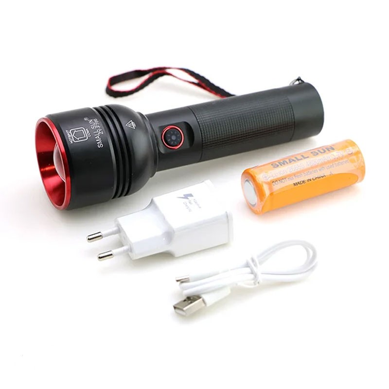 Police-flashlight-Small-Sun-model-ZY-F786-.jpg چراغ قوه پلیسی اسمال سان مدل ZY-F786 - Image 1