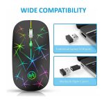موس بی سیم سایلنت RGB برند Uiosmuph U19 - Image 2