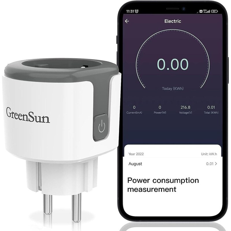 nAHXnELRd4HUYk715O3qyOvdTgxzbyal4eovSK9dEcOb45Kkfe.jpg_800X800X70.jpg پریز هوشمند WiFi GreenSun Power با تایمر 2.4GHz - تصویر 1