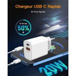 پک 2 عددی شارژر اصلی AFK 20W Fast USB C - Image 4