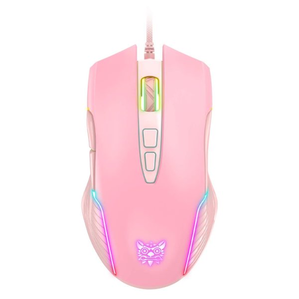 موس گیمینگ ONIKUMA CW905 RGB رنگ صورتی