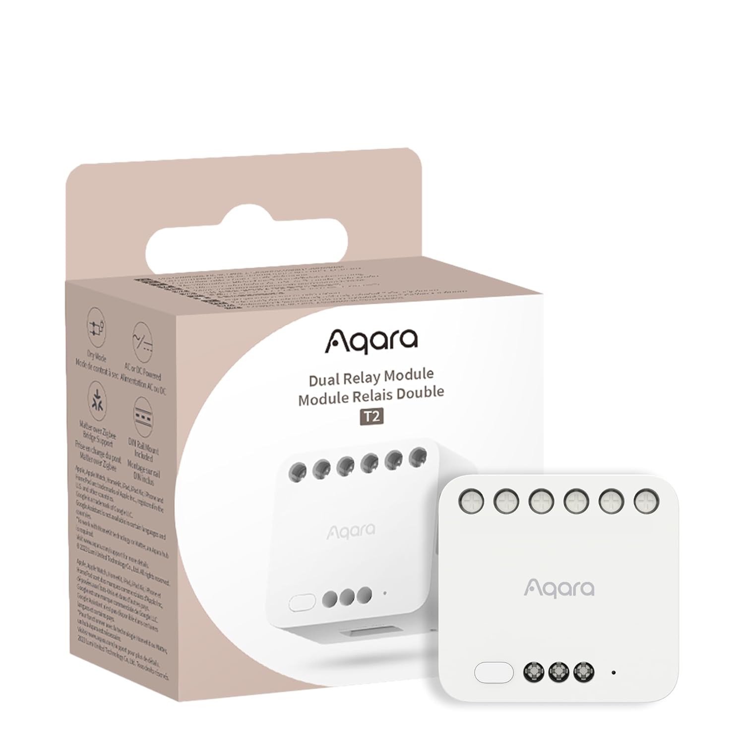 01-1.jpg ماژول رله هوشمند دوگانه Aqara مدل T2 - Image 1
