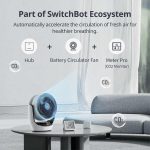 دستگاه اندازه‌گیری کیفیت هوا و دی‌اکسید کربن 5 در 1 هوشمند برند SwitchBot مدل Meter Pro CO2 Monitor - Image 3