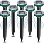 دفع کننده اولتراسونیک حیوانات و پرندگان خورشیدی ALOONEN مدل NFHD88DV بسته 8 عددی