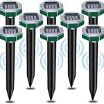دفع کننده اولتراسونیک حیوانات و پرندگان خورشیدی ALOONEN مدل NFHD88DV بسته 8 عددی