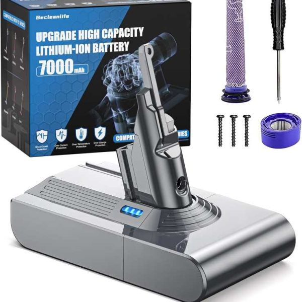 باتری جارو شارژی دایسون V8 و SV10 با ظرفیت 7000 میلی‌آمپر ساعت